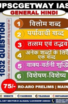 Most Important 1000 HINDI MCQ for Government Exams